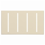 Lutron LWT-GGGG-LA Grafik T Architectural Wallplate 4 Gang in Light Almond