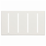 Lutron LWT-GGGG-WH Grafik T Architectural Wallplate 4 Gang in White