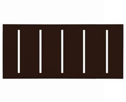 Lutron LWT-GGGGG-BR Grafik T Architectural Wallplate 5 Gang in Brown