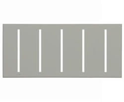 Lutron LWT-GGGGG-GR Grafik T Architectural Wallplate 5 Gang in Gray