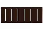 Lutron LWT-GGGGGG-BR Grafik T Architectural Wallplate 6 Gangin Brown