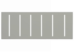 Lutron LWT-GGGGGG-GR Grafik T Architectural Wallplate 6 Gangin Gray