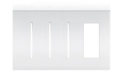 Lutron LWT-GGGT-TP New Architectural Wallplate 4 Gang, Grafik T and New Architectural Opening, in Taupe, Matte Finish