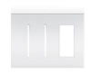 Lutron LWT-GGT-AL New Architectural Wallplate 3 Gang, Grafik T and New Architectural Opening, in Almond, Matte Finish