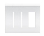 Lutron LWT-GGT-AL New Architectural Wallplate 3 Gang, Grafik T and New Architectural Opening, in Almond, Matte Finish