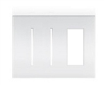 Lutron LWT-GGT-BR New Architectural Wallplate 3 Gang, Grafik T and New Architectural Opening, in Brown, Matte Finish