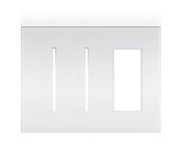 Lutron LWT-GGT-BR New Architectural Wallplate 3 Gang, Grafik T and New Architectural Opening, in Brown, Matte Finish