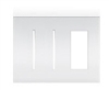Lutron LWT-GGT-CBL New Architectural Wallplate 3 Gang, Grafik T and New Architectural Opening, in Clear Black Glass