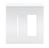 Lutron LWT-GT-AL New Architectural Wallplate 2 Gang, Grafik T and New Architectural Opening, in Almond, Matte Finish