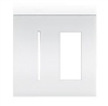 Lutron LWT-GT-BN New Architectural Wallplate 2 Gang, Grafik T and New Architectural Opening, in Bright Nickel, Special Metal Finish