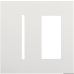 Lutron LWT-GT-CBL New Architectural Wallplate 2 Gang, Grafik T and New Architectural Opening, in Clear Black Glass