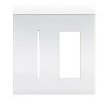 Lutron LWT-GT-GR New Architectural Wallplate 2 Gang, Grafik T and New Architectural Opening, in Gray, Matte Finish