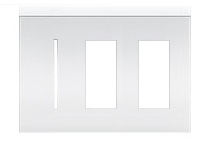 Lutron LWT-GTT-AL New Architectural Wallplate 3 Gang, Grafik T and New Architectural Opening, in Almond, Matte Finish