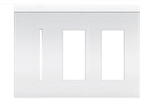 Lutron LWT-GTT-BC New Architectural Wallplate 3 Gang, Grafik T and New Architectural Opening, in Bright Chrome, Metal Finish