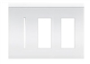 Lutron LWT-GTT-WH New Architectural Wallplate 3 Gang, Grafik T and New Architectural Opening, in White, Matte Finish