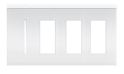 Lutron LWT-GTTT-AL New Architectural Wallplate 4 Gang, Grafik T and New Architectural Opening, in Almond, Matte Finish