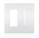 Lutron LWT-TG-BL New Architectural Wallplate 2 Gang, New Architectural and Grafik T Opening, in Black, Matte Finish