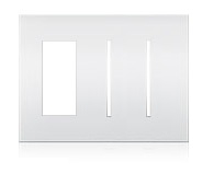 Lutron LWT-TGG-SN New Architectural Wallplate 3 Gang, New Architectural and Grafik T Opening, in Satin Nickel, Special Metal Finish