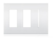 Lutron LWT-TTG-AL New Architectural Wallplate 3 Gang, New Architectural and Grafik T Opening, in Almond, Matte Finish