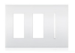 Lutron LWT-TTG-CBL New Architectural Wallplate 3 Gang, New Architectural and Grafik T Opening, in Clear Black Glass