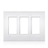 Lutron LWT-U-PPP-AL New Architectural Wallplate 3 Gang, Palladiom Opening, in Almond, Matte Finish