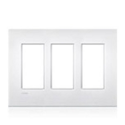 Lutron LWT-U-PPP-BB New Architectural Wallplate 3 Gang, Palladiom Opening, in Bright Brass, Metal Finish