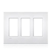 Lutron LWT-U-PPP-BN New Architectural Wallplate 3 Gang, Palladiom Opening, in Bright Nickel, Metal Finish