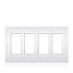 Lutron LWT-U-PPPP-BC New Architectural Wallplate 4 Gang, Palladiom Opening, in Bright Chrome, Metal Finish