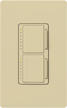 Lutron MA-L3L3-IV Maestro 2 x 300W Incandescent / Halogen Single Location Dual Dimmer in Ivory