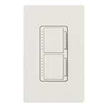 Lutron MA-L3L3HW-WH Maestro 2 x 300W Incancscent / Halogen Single Pole Dual Dimmer in White with Wallplate