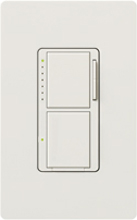 Lutron MA-L3S25-SW Maestro Satin 300W & 2.5A Incandescent / Halogen Single Location Dimmer & Switch in Snow