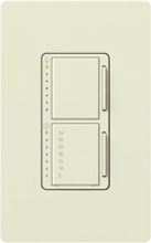 Lutron MA-L3T251-BI Maestro Satin 300W & 2.5A Incandescent / Halogen Single Location Dimmer & Timer in Biscuit