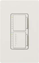 Lutron MA-L3T251-SW Maestro Satin 300W & 2.5A Incandescent / Halogen Single Location Dimmer & Timer in Snow