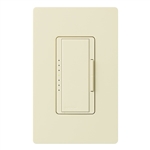 Lutron MA-PRO-AL Maestro Phase-selectable dimmer for LED, ELV, MLV and Incandescent lamp loads, Single Pole / 3-Way Dimmer in Almond