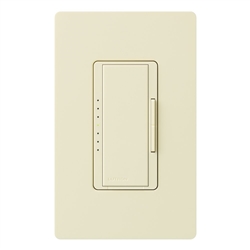 Lutron MA-PRO-AL Maestro Phase-selectable dimmer for LED, ELV, MLV and Incandescent lamp loads, Single Pole / 3-Way Dimmer in Almond
