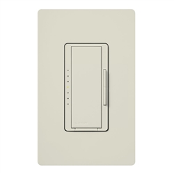 Lutron MA-PRO-LA Maestro Phase-selectable dimmer for LED, ELV, MLV and Incandescent lamp loads, Single Pole / 3-Way Dimmer in Light Almond