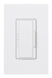 Lutron MA-PRO-SW Maestro Phase-selectable dimmer for LED, ELV, MLV and Incandescent lamp loads, Single Pole / 3-Way Dimmer in Snow