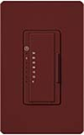 Lutron MA-T51MN-MR Maestro Satin 120V 5A Lighting, 3A Fan Multi Location Timer in Merlot