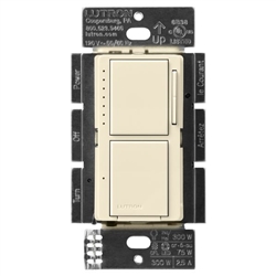 Lutron MACL-L3S25-AL Maestro Dual LED+ Dimmer and Switch 300-Watt Single Location Dimmer & 2.5A Switch in Almond