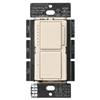 Lutron MACL-L3S25-LA Maestro Dual LED+ Dimmer and Switch 300-Watt Single Location Dimmer & 2.5A Switch in Light Almond