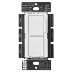 Lutron MACL-L3S25-SW Maestro Dual LED+ Dimmer and Switch 300-Watt Single Location Dimmer & 2.5A Switch in Snow