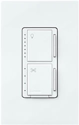 Lutron MACL-LFQ-AL 75W CFL / LED or 250W Incandescent / Halogen Single Location Dimmer & 1.5 A Single Fan Control in Almond