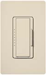 Lutron MAF-6AM-277-LA Maestro 277V / 6A Fluorescent 3-Wire / Hi-Lume LED Multi Location Dimmer in Light Almond