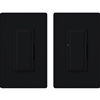 Lutron MAW-603-RH-BL Maestro 600W Incandescent / Halogen Dimming Package with Wallplate and Companion Dimmer in Black