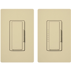 Lutron MAW-603-RH-IV Maestro 600W Incandescent / Halogen Dimming Package with Wallplate and Companion Dimmer in Ivory