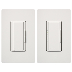 Lutron MAW-603-RH-WH Maestro 600W Incandescent / Halogen Dimming Package with Wallplate and Companion Dimmer in White