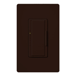 Lutron MRF2-F6AN-DV-BR Maestro Wireless 120V / 277V / 6A Fluorescent 3-Wire with Neutral Wire Multi Location Dimmer in Brown