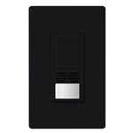 Lutron MS-A102-V-BL Maestro Dual Technology Ultrasonic and Passive Infrared Vacancy Sensor Switch for Single Circuit in Black