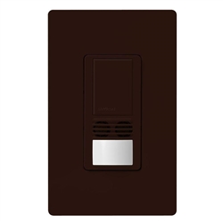 Lutron MS-A102-V-BR Maestro Dual Technology Ultrasonic and Passive Infrared Vacancy Sensor Switch for Single Circuit in Brown