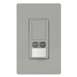 Lutron MS-A102-V-GR Maestro Dual Technology Ultrasonic and Passive Infrared Vacancy Sensor Switch for Single Circuit in Gray
